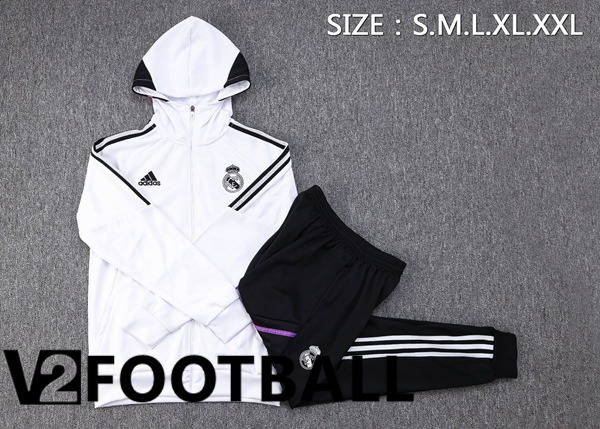 Real Madrid Training Tracksuit Hoodie White 2023/2024