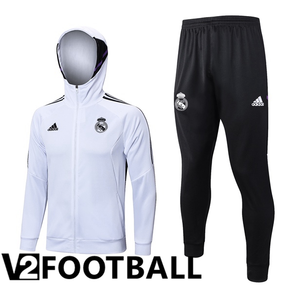 Real Madrid Training Tracksuit Hoodie White 2023/2024