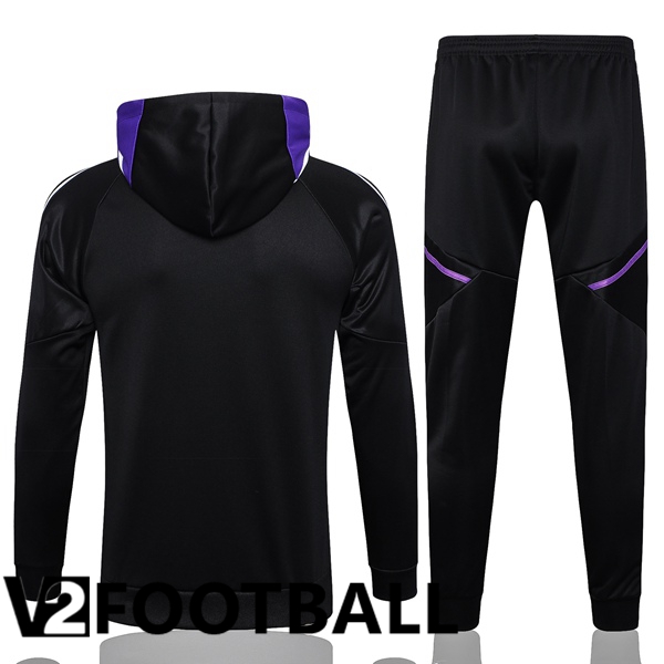 Real Madrid Training Tracksuit Hoodie Black 2023/2024