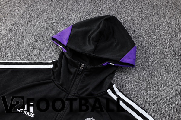 Real Madrid Training Tracksuit Hoodie Black 2023/2024