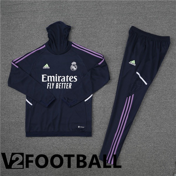 Real Madrid High collar Training Tracksuit Suit Royal Blue 2023/2024