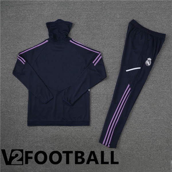 Real Madrid High collar Training Tracksuit Suit Royal Blue 2023/2024