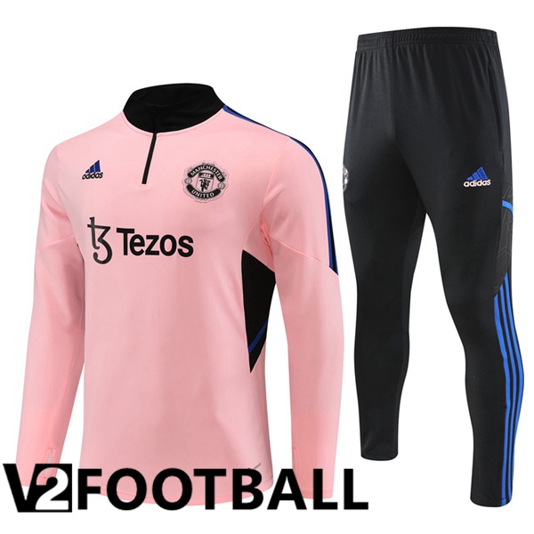 Manchester United Training Tracksuit Suit Pink 2023/2024