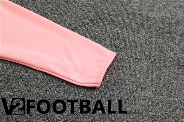 Manchester United High collar Training Tracksuit Suit Pink 2023/2024
