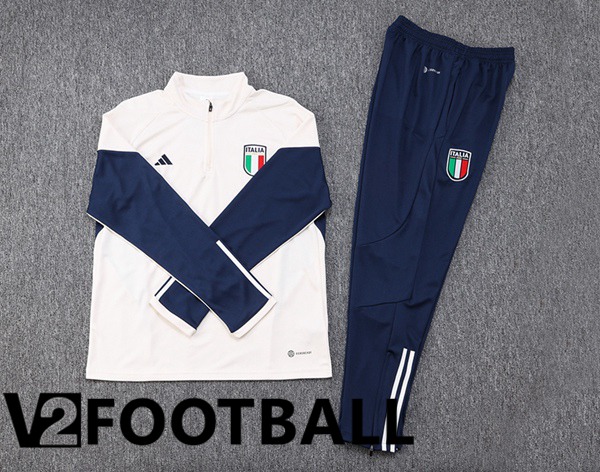 Italy Training Tracksuit Suit White 2023/2024