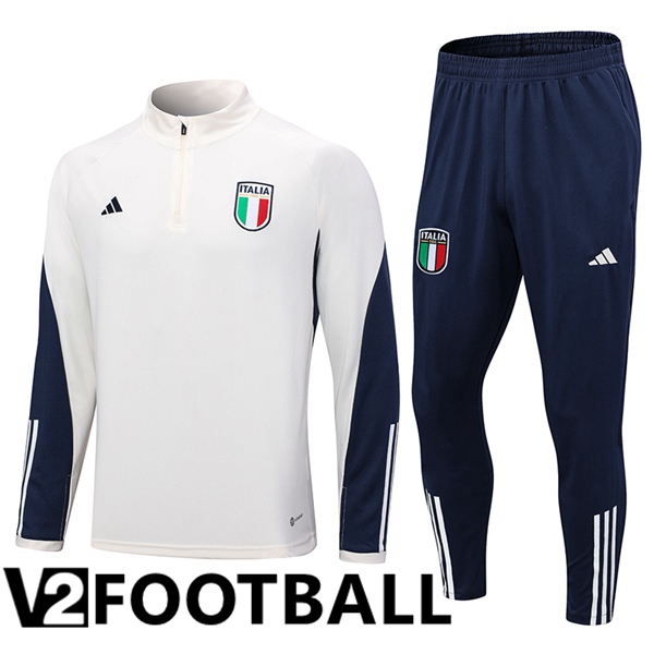 Italy Training Tracksuit Suit White 2023/2024