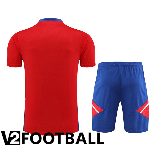 Bayern Munich Training T Shirt + Shorts Red 2023/2024