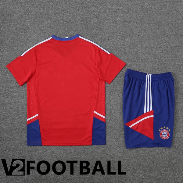 Bayern Munich Training T Shirt + Shorts Red 2023/2024