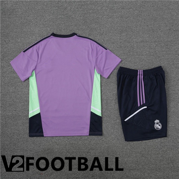 Real Madrid Training T Shirt + Shorts Purple 2023/2024