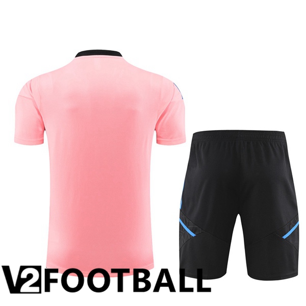 Manchester United Training T Shirt + Shorts Pink 2023/2024