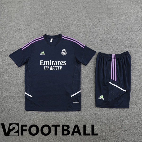 Real Madrid Training T Shirt + Shorts Royal Blue 2023/2024