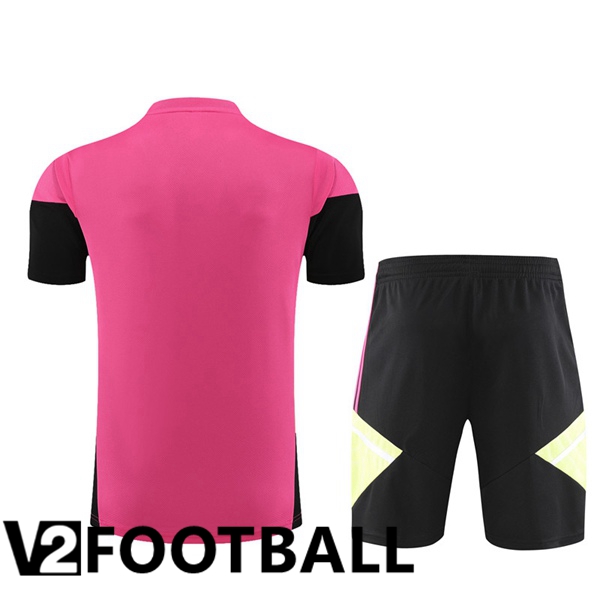 Juventus Training T Shirt + Shorts Red 2023/2024