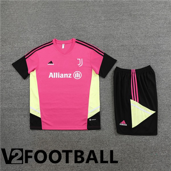 Juventus Training T Shirt + Shorts Red 2023/2024