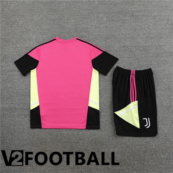 Juventus Training T Shirt + Shorts Red 2023/2024