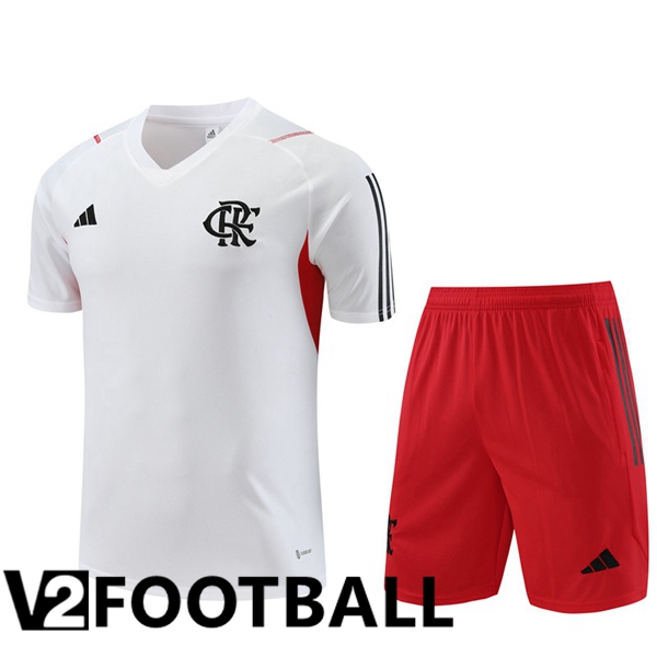 Flamengo Training T Shirt + Shorts White 2023/2024