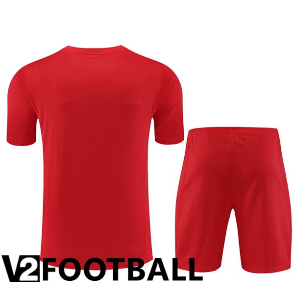 Flamengo Training T Shirt + Shorts Red 2023/2024