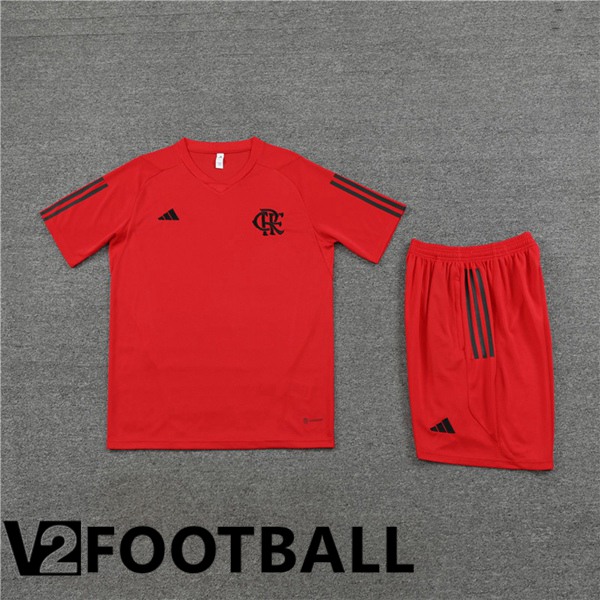 Flamengo Training T Shirt + Shorts Red 2023/2024