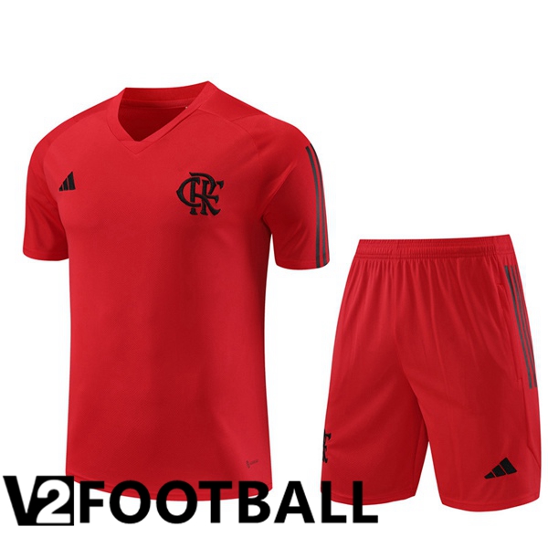 Flamengo Training T Shirt + Shorts Red 2023/2024