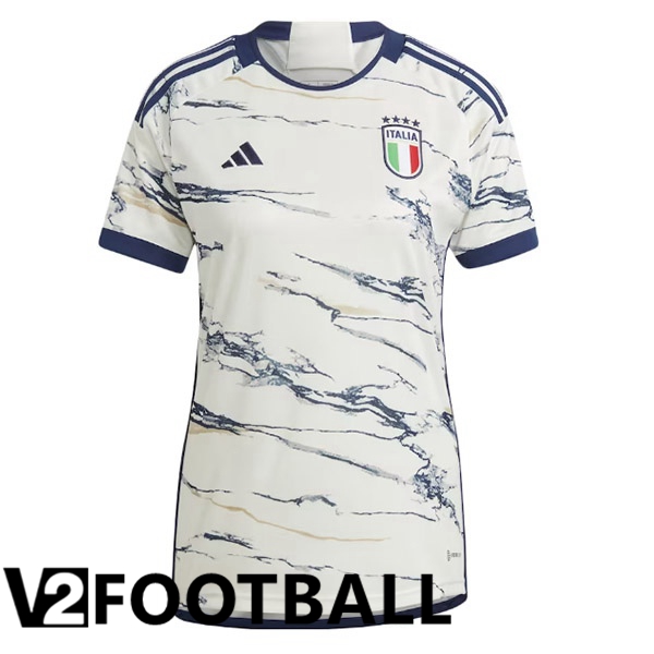 Italy Womens Soccer Jersey Away White 2023/2024