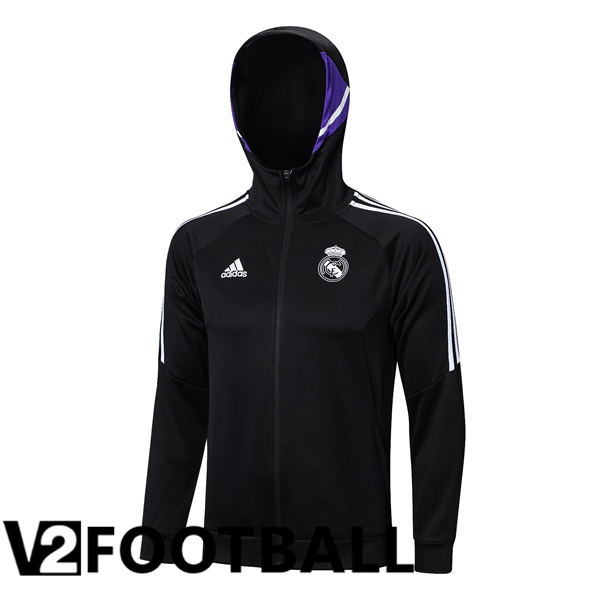 Real Madrid Training Jacket Hoodie Black 2023/2024