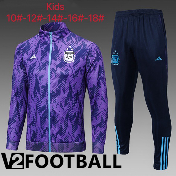 Argentina Kids Training Jacket Suit Purple 2023/2024