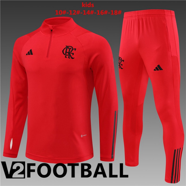 Flamengo Kids Training Tracksuit Suit Red 2023/2024