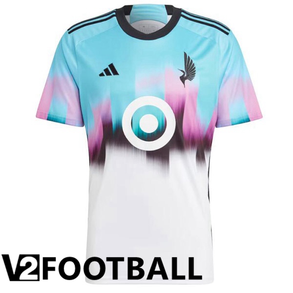 Minnesota United Soccer Jersey Away White Blue 2023/2024