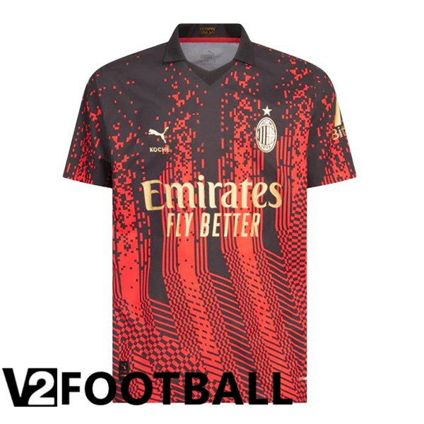 AC Milan Soccer Jersey Fourth Red Black 2022/2023
