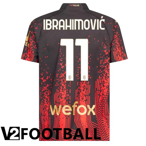 AC Milan (IBRAHIMOVIĆ 11) Soccer Jersey Fourth Red Black 2022/2023