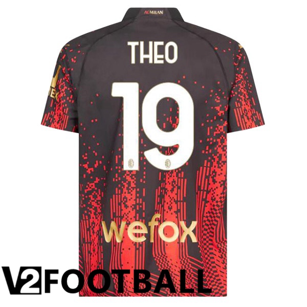 AC Milan (THEO 19) Soccer Jersey Fourth Red Black 2022/2023