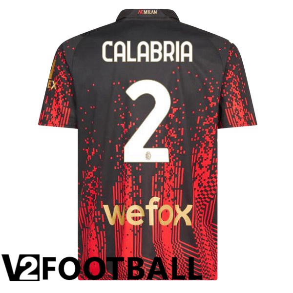 AC Milan (CALABRIA 2) Soccer Jersey Fourth Red Black 2022/2023