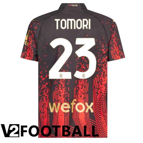 AC Milan (TOMORI 23) Soccer Jersey Fourth Red Black 2022/2023