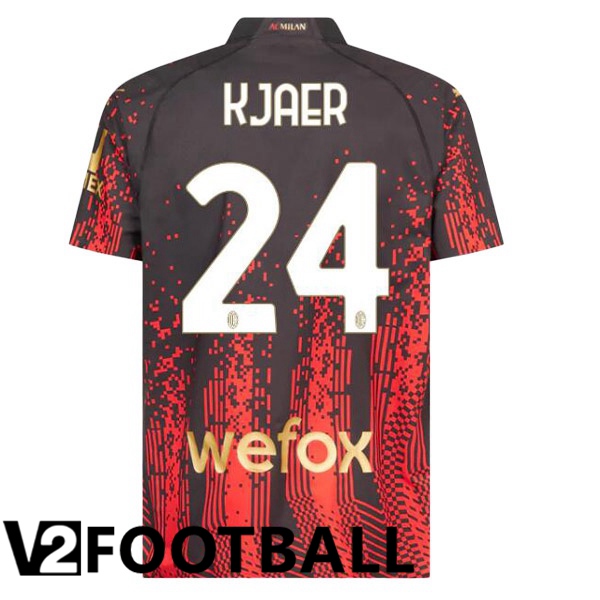 AC Milan (KJAER 24) Soccer Jersey Fourth Red Black 2022/2023