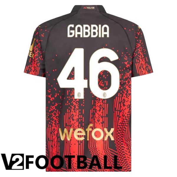 AC Milan (GABBIA 46) Soccer Jersey Fourth Red Black 2022/2023