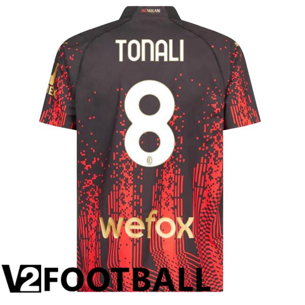 AC Milan (TONALI 8) Soccer Jersey Fourth Red Black 2022/2023