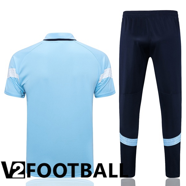 Manchester City Soccer Polo + Pants Blue 2023/2024