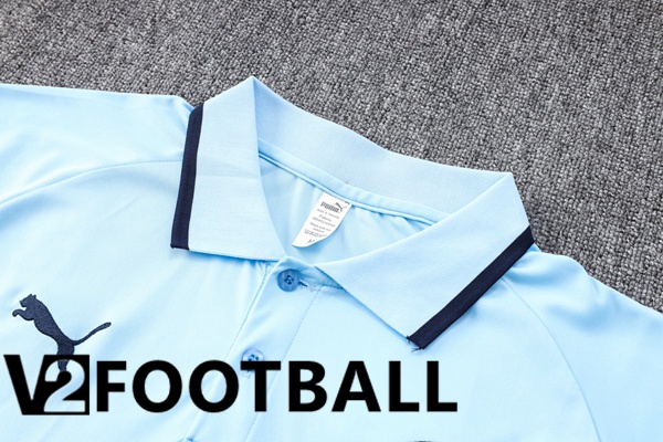 Manchester City Soccer Polo + Pants Blue 2023/2024