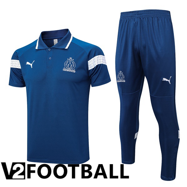 Marseille OM Soccer Polo + Pants Blue 2023/2024