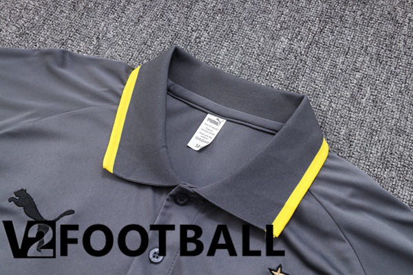 Dortmund BVB Soccer Polo + Pants Grey 2023/2024