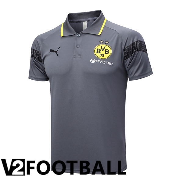 Dortmund BVB Soccer Polo Grey 2023/2024