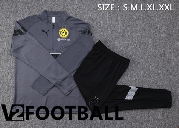 Dortmund BVB Training Tracksuit Suit Grey 2023/2024