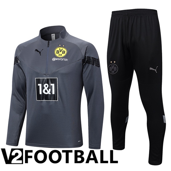 Dortmund BVB Training Tracksuit Suit Grey 2023/2024