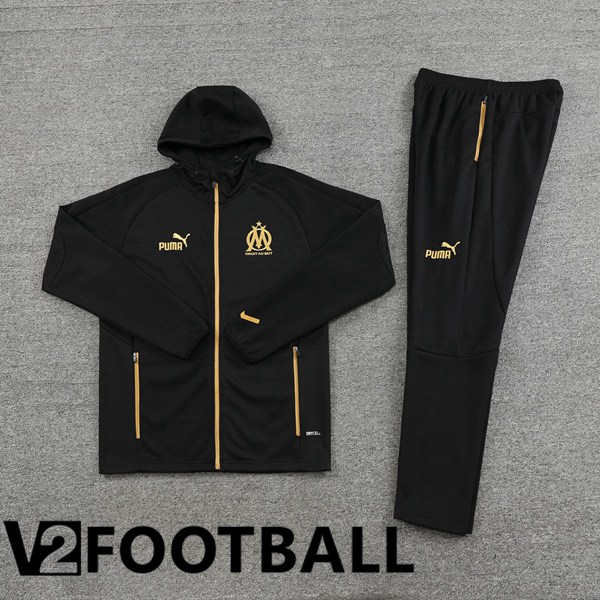 Marseille OM Training Tracksuit Hoodie Black 2023/2024