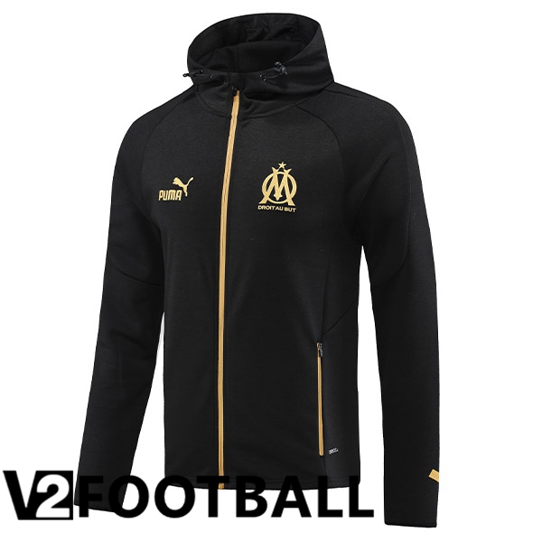 Marseille OM Training Jacket Hoodie Black 2023/2024