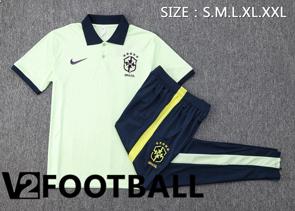 Brazil Soccer Polo + Pants Green 2023/2024