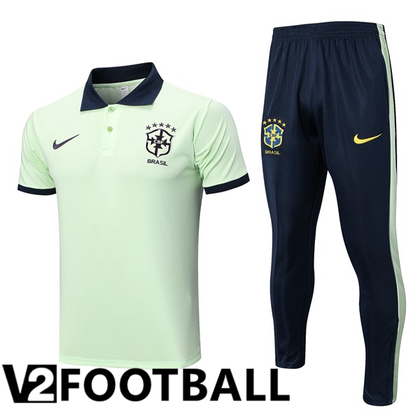 Brazil Soccer Polo + Pants Green 2023/2024