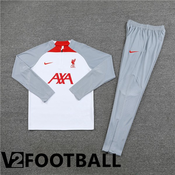 FC Liverpool Training Tracksuit Suit White Grey 2023/2024