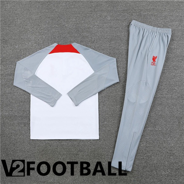 FC Liverpool Training Tracksuit Suit White Grey 2023/2024