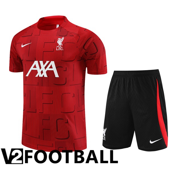 FC Liverpool Training T Shirt + Shorts Red 2023/2024