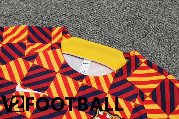 FC Barcelona Training T Shirt + Shorts Yellow 2023/2024